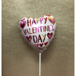 Heart-shaped Valentine’s Day balloon on a stick