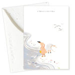 Two white greeting cards with a minimalist illustration and the words "I TREASURE YOU"