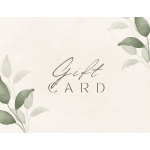 Gift card with leafy botanical border and the words Gift Card