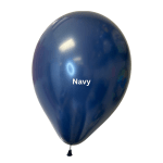 Single navy blue balloon on a white background