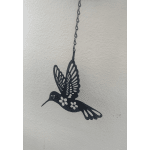 Black metal hummingbird