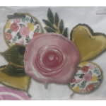 Assorted floral-shaped balloons in pink, yellow, and green