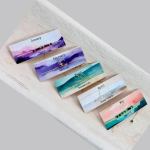 Set of beaded birthstone hair pins on labeled cards