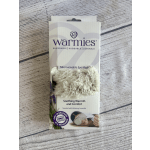 Packaged microwavable eye mask with faux fur cover