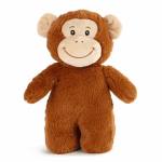 Plush monkey stuffed animal with a smiling face on a white background