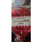 Heart-shaped Valentine's Day foil balloon in red and pink