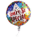 Round balloon with "You're So Special" text and colorful stars