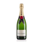 Bottle of Moët & Chandon champagne on a white background