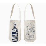 Two canvas tote bags with New Jersey graphics and text