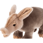 Plush rabbit figurine in brown and beige tones
