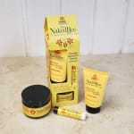Naked Bee orange blossom honey lotion gift set with jar, tube, and lip balm
