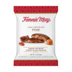 Bag of Fannie May milk chocolate pixies with caramel and pecans