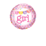 One Baby Girl Balloon