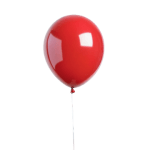 Red balloon on a white stick