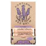 Lavender bee balm lip balm set in a cardboard display box