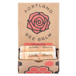 Portland Bee Balm rose garden lip balm in a cardboard box