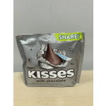Bag of Hershey's Kisses milk chocolate on a table