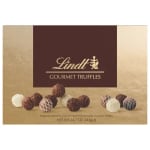 Gold and brown box of assorted Lindt gourmet chocolate truffles