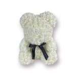 13'' White Foamy Roses Bear
