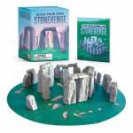 Stonehenge model kit with a booklet and assembled stone pieces