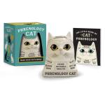 Cat-shaped figurine with a matching book and box