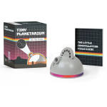 Tiny planetarium kit with a gray projector, box, and guidebook