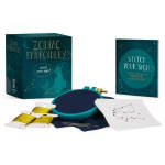 Zodiac embroidery kit with hoop, thread, needles, and pattern sheets