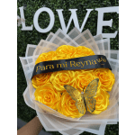 YELLOW SILK ROSES BOUQUET