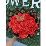 RED SILK ROSES BOUQUET