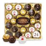 Box of assorted Ferrero chocolates with three loose truffles in front
