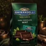 Box of Ghirardelli dark chocolate mint squares
