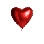 Red Heart Helium Balloon