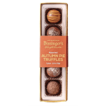 Box of assorted autumn pie truffles in clear packaging