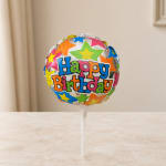 Colorful Happy Birthday balloon on a stick