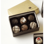 Box of assorted chocolates in a gift box