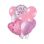 Assortment of 3 Its a Girl Balloons