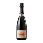 Bottle of Veuve Clicquot Rosé champagne on a white background