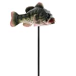 Decorative fish pick on a black stick