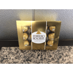 Box of Ferrero Rocher chocolates on a countertop
