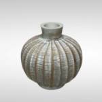 Small Round Fluted Vase Table Decor Ribbed Vase