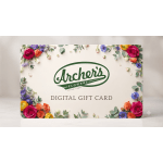 Digital gift card with floral border and Archer's Flowers logo