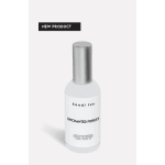 Bottle of scented room spray with a silver cap