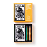 Two zodiac coloring set boxes, one closed and one open with markers.