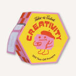 Hexagonal box labeled "Creativity" with tear-off prompts