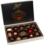 Box of assorted chocolates with the lid open