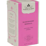 Pink and cream Harney & Sons raspberry herbal tea box
