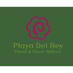 Playa Del Rey Florist & Flower Delivery logo on a green background