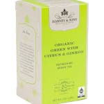 Box of Harney & Sons organic green tea with citrus and ginkgo