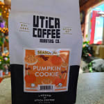 Bag of Utica Coffee Pumpkin Cookie ground coffee