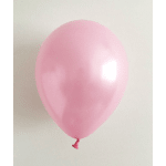 Single pink balloon against a plain background